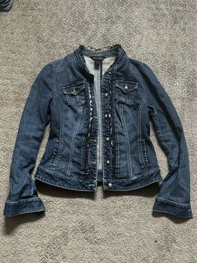 White House Black Market Dark Blue Denim Jacket